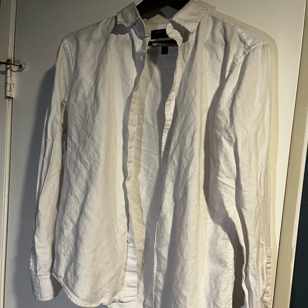 Banana Republic Linen Blend White Shirt